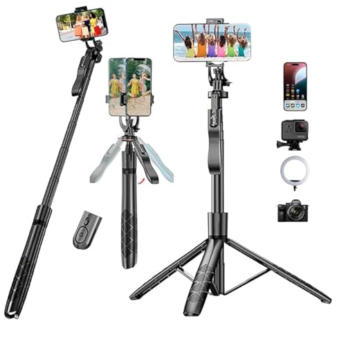 Image of L16 Long 61 inch Selfie Stick, Balance Handle for Anti Shake Shooting for Wide Angle Photo Shooting, Selfie Stick with Tripod Stand for Gopro & Camera (L16)
