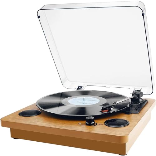 DCPICE Platine Vinyle, Tourne-Disque Bluetooth avec 3 Vitesses 33/45/78 RPM, 2 Haut-Parleurs Stéréo Intégrés, Lecteur LP, Conversion Vinyle en MP3, Entrée AUX, Sortie RCA, USB, Idée Cadeau - Les Beatles, Paul McCartney, John Lennon, RIngo Starr, George Harrison DCPICE Platine Vinyle, Tourne-Disque Bluetooth avec 3 Vitesses 33/45/78 RPM, 2 Haut-Parleurs Stéréo Intégrés, Lecteur LP, Conversion Vinyle en MP3, Entrée AUX, Sortie RCA, USB, Idée Cadeau