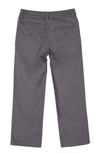 Bienzoe Boys School Uniform Pants: Kids Adjustable Waist Cotton Regular Slacks3