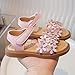 Girls Flower Sandals Korean Fashion Dressy Style Baby Sandals Soft Sole Children Summer Shoes Cute Floral Casual Wear (13 Little Child)