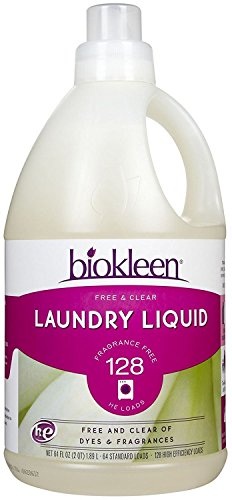 Biokleen Laundry Products Laundry Liquid, Free & Clear 64 fl. oz.(128 HE loads) (a)