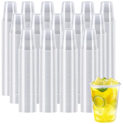 Clawsoff 1500 Pack 5 oz Plastic Cups Clear Disposable Plastic Cups Bulk Small Mouthwash Cup Cold Drinking Cup for Travel Bathroom Travel Picnic