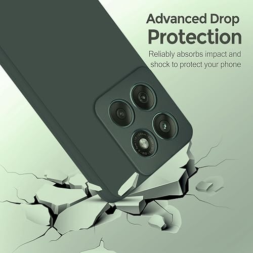 Image of SBMS Silicone Back Cover Case for Motorola Moto G67 Power 5G / Moto G57 Power 5G | Soft Micro-Fibre Lining Inside | Camera Protection Bump | Shockproof Back Cover Case for Moto G67 Power 5G (Green)