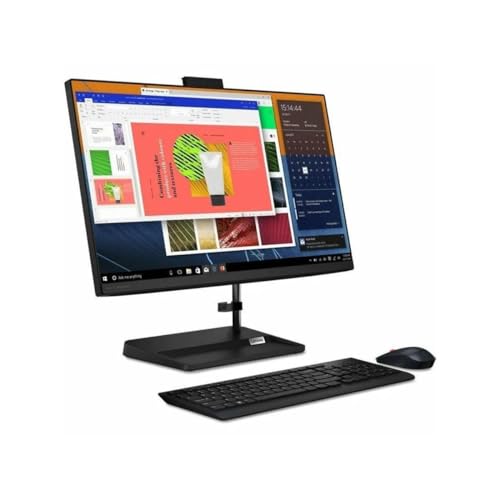 Image of Lenovo IdeaCentre AIO 3 - All-in-One Desktop - 23.8 inch FHD Touch Display - HD 720p Camera - Windows 11 Home - 8GB Memory - 512GB Storage - AMD Ryzen 5 5625U - Black - Mouse & Keyboard Included