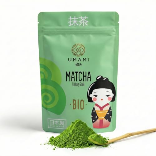 Umami Té Verde Matcha Orgánico En Polvo - Calidad Culinaria, Cultivado En Uji, Kioto Japón Procedente De Agricultura Ecológica. Excelente Para Beber O Para Preparaciones En La Cocina 100gr Umami Té Verde Matcha Orgánico En Polvo - Calidad Culinaria, Cultivado En Uji, Kioto Japón Procedente De Agricultura Ecológica. Excelente Para Beber O Para Preparaciones En La Cocina 100gr
