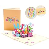 LUAVFA 3D Pop-Up Birthday Card Set - Creative Surprise for Warm Birthday Wishes! Postcards Pop Up Greeting Cards Laser Cut Happy Birthday DIY Cards Best for Your Mom,Wife,Sister, Boy,Girl,Friends