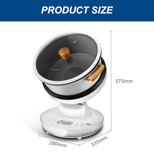 HCAUYNN 360° Drehbarer Automatischer Kocher, Intelligenter Kochroboter, FüR Restaurants Und GroßE SupermäRkte