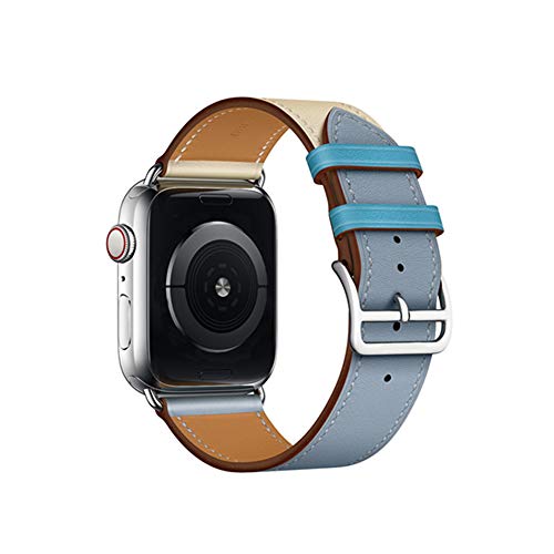 One-Day Sale: Up to 50% Off JL-BAND21 color replacement Apple Watch leather strap compatible with 44mm 40mm 42mm 38mm long, compatible with SE 6/5/ 4/ 3/ 2 /1 single-tour leather strap