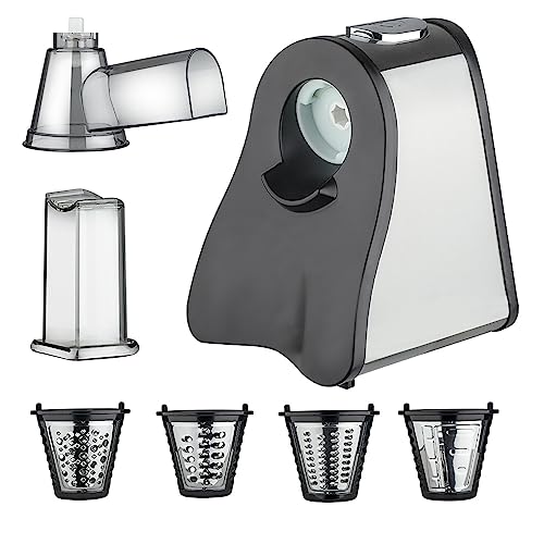 Rallador eléctrico rotativo 200W con 4 conos intercambiables miniatura 6