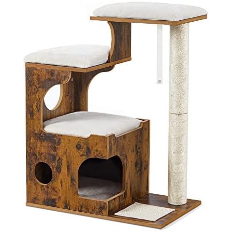FEANDREA Árbol de Gatos con Poste de Sisal y Plataforma Cover
