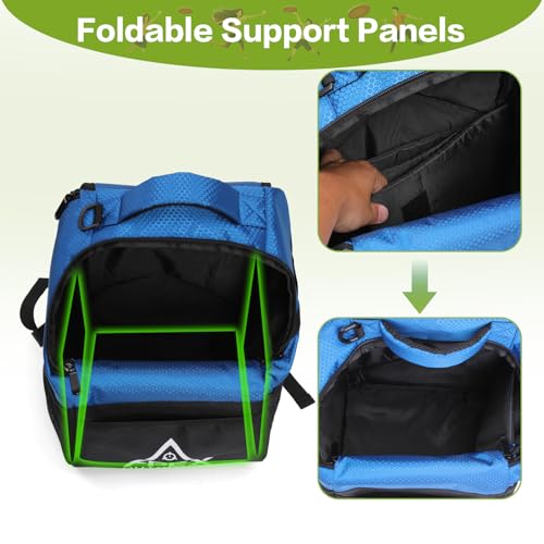 Apex Outdoors Lite Disc Golf Bag, Disc Golf Backpack Holds Over 18 Discs, with Foldable Support Panels & Accessories Pouch & Water Bottle Holder