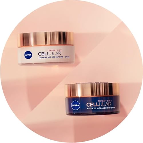 NIVEA 2er Pack Cellular Expert Lift Anti Faltcremes Set für Tag und Nacht SPF 30, 2x50ml