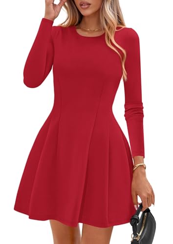 PRETTYGARDEN Long Sleeve Mini Dress for Women 2025...