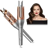 Anluomafuy Ferro Arricciacapelli Automatico 32 mm, Ferro Arricciacapelli con 3 Temperatura Regolabile, Auto Spegnimente, Rivestimento in Ceramica Tormalina Arricciatore Capelli Per Capelli Lunghi