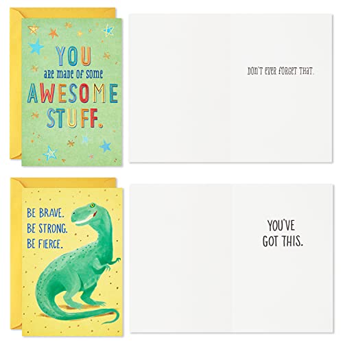Hallmark Kids Encouragement Cards Assortment (Pack Of 36 Cards With Envelopes—Dinosaurs, Rainbows, Unicorns) #TOP4