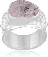 Vista 19 de Anillo trenzado de plata esterlina 925 con piedras preciosas crudas para mujer, joyería hecha a mano