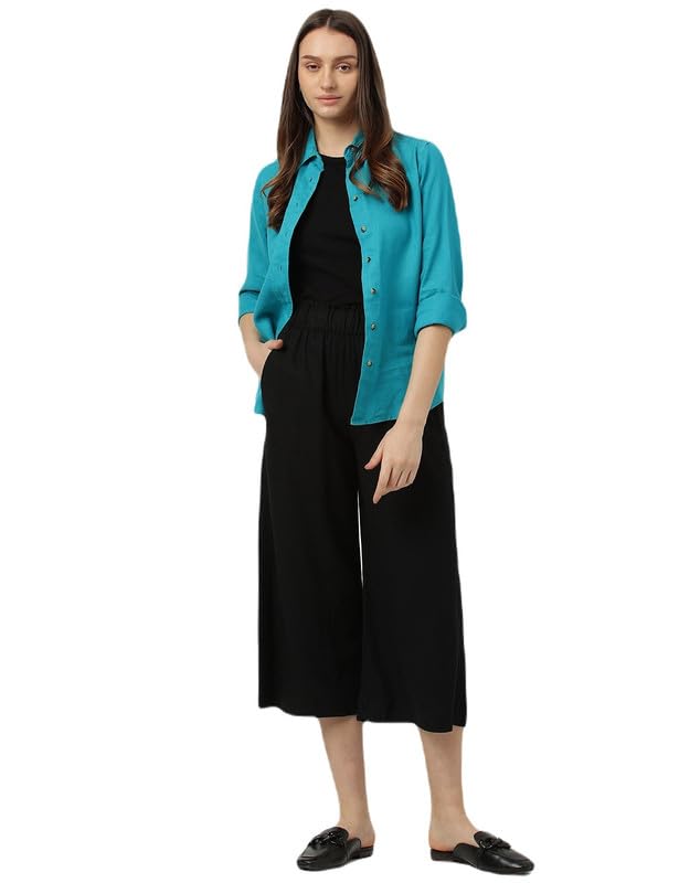 Image of Marks & Spencer Women's Wide Leg Fit Mid Rise Trouser