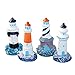 YeahiBaby 4 Stücke Mini Leuchtturm Deko Maritime Dekoration Fee Garten Ornamente Hochzeit Tischdeko für Badezimmer Kinderzimmer Blumentopf (Zufällig)