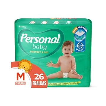 Personal Fralda Baby Protect & Sec M Jumbo, 26 unidades