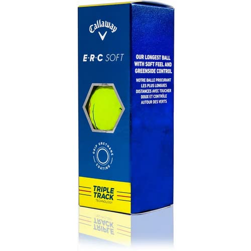 Callaway Golf 2023 ERC Soft Yellow Triple Track Monogram Golf Balls