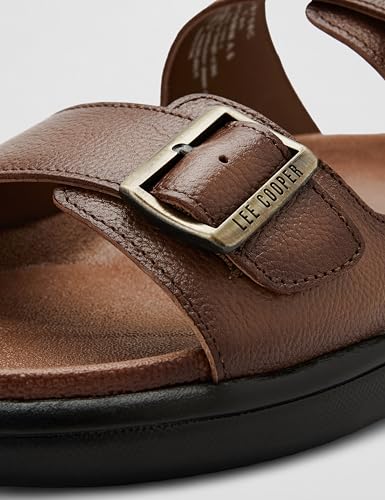 Image of Lee Cooper LC9758C Genuine Leather Sandals For Men | Ligntweight & Comfortable |