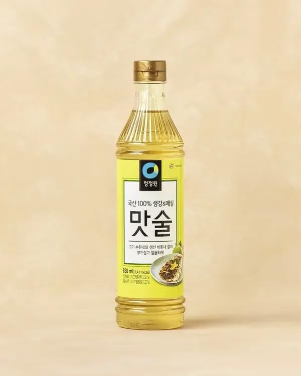 Daesang Chung Jung One Premium Korean Cooking Rice Wine, Mirin Style Seasoning Marinade With Ginger And Plum, 830Ml