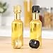 PELLAH GOODS 50 ml (1.7 oz) Clear Mini Liquor Bottle with Tamper Evident Cap, Pack of 14 Small Plastic Bottles and Lids (Gold)