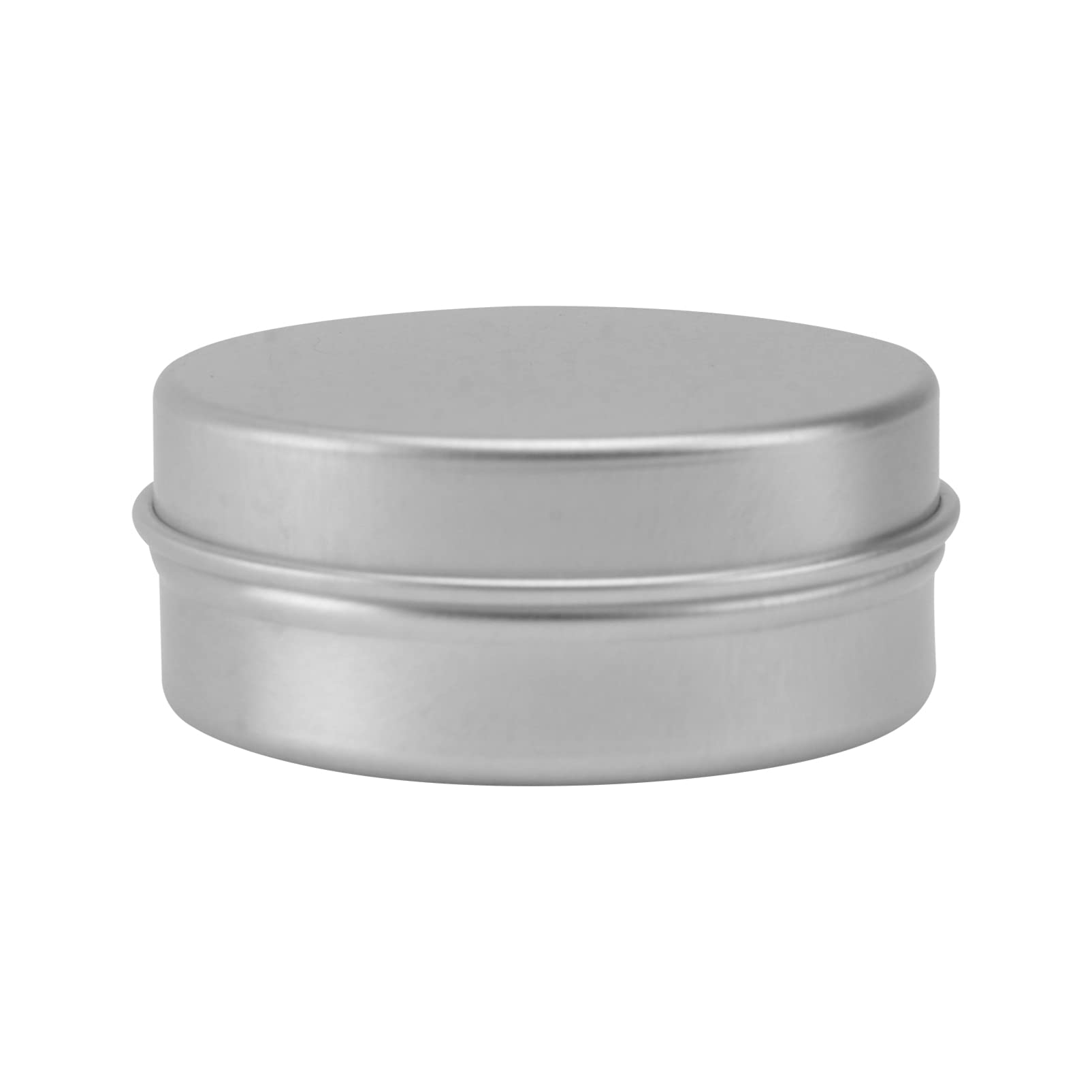 Healifty Round Aluminum Cosmetic Jar 1 57X0 66 Inch Travel Container with Lid Refillable Small Tin for Lip