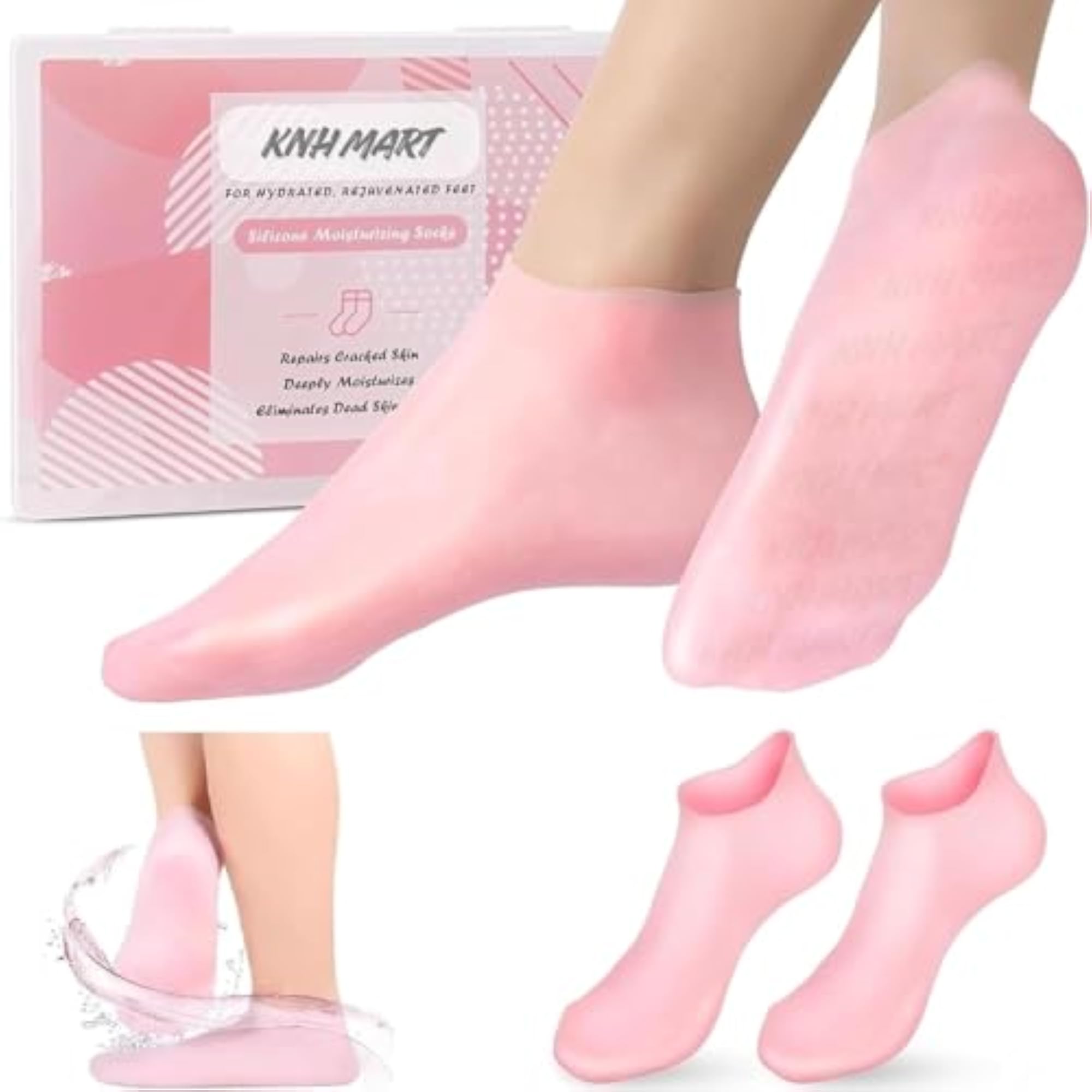 Cracked Heels Moisturizer Silicon Socks for Women, Spa Pedicure