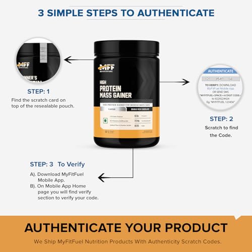 Image of MyFitFuel MFF High Protein Mass Gainer 1 kg (2.2 lbs) Double Rich Chocolate