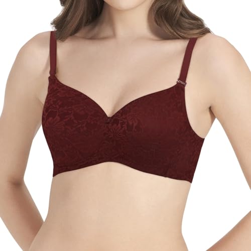 Image of Amante Lace Padded Wire-Free Full Coverage Bridal T-Shirt Bra