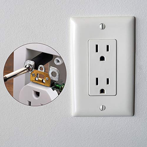 24 Pieces Electrical Backsplash Outlet Extender Kit Include 12 Pieces Switch And Receptacle Screw Round Straight Tube And 12 Pieces Long Electrical Outlet Screws For Fix Wonky And Sunken Outlets #TOP5