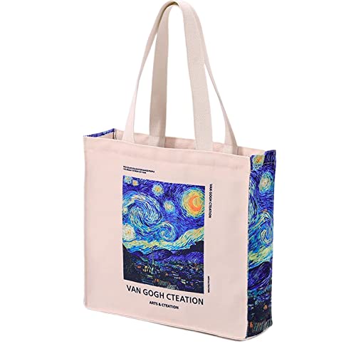 Comparativas de Pinturas Ecológicas Exterior - cinco favoritos. 27 LZ - Bolsa de lona para mujer, diseño original, pintura al óleo, reutilizable, ecológica, Girasol, M