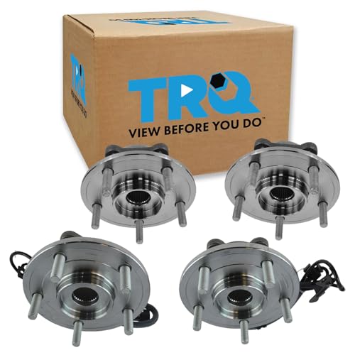 Image of TRQ Front and Rear Wheel Bearing and Hub Assembly Set 4 Piece Compatible with 2009-2020 Dodge Journey