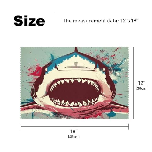 Sets de table Angry Shark anti-rayures pour protéger vos meubles - 6