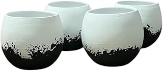 4 Pottery Planting Boots - Size 10cm for Office Decoration Kitchen Accessories Home Decor, Burnt Clay sa 6 be