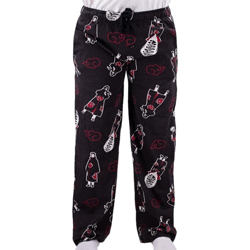 Ripple Junction Naruto Shippuden Men's Lounge Pants Akatsuki Cloud Itachi Pain Zetsu All Over Print Anime Officially Licensed