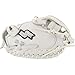 SSK FP5 Fastpitch Softball Catcher’s Mitt 33” – 34” Right & Left Hand Throw Premium Full Leather Softball Glove (White/Black, 33