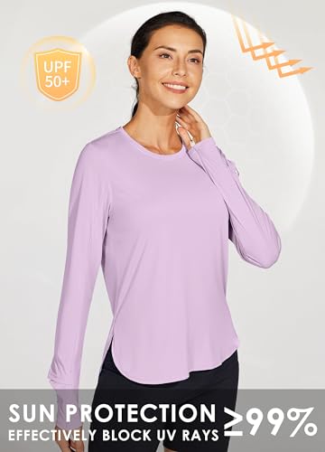 Willit Camisas de sol femininas FPS 50+ FPS manga longa caminhadas leve secagem rápida proteção UV r