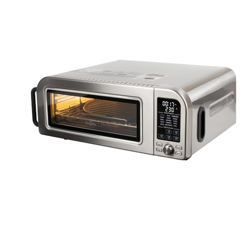 Horno para pizza Berlinger Haus, horno para pizza eléctrico – 2000 W, 15 funciones de cocción, freidora de aire, display digital, calentamiento rápido hasta 400 °C, ventana de vidrio triple capa de ac