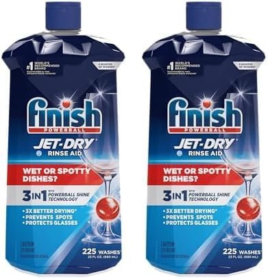 Amazon.com: Finish Jet-Dry Liquid Rinse Aid, Dishwasher Rinse and ...