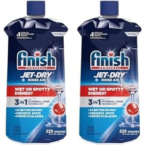 Finish Jet-Dry Liquid Rinse Aid, Dishwasher Rinse and Drying Agent, 23 fl oz, Packaging may vary (Pack of 2)