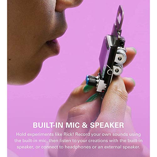 Teenage Engineering PO-137 Pocket Operator Rick and Morty Limited Edition Vocal Synth and Sampler Bundle with TE010XS011 Neon Green Curly Audio Cable, and Blucoil 4 AAA Batteries