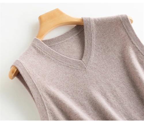 Men's Cashmere Knit V-Neck Sleeveless Vests Spring Autumn Slim Fit Knitted Pullovers Fashion Casual Sweaters Vests3