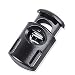 Bignc Plastic Cord Locks End Spring Stop Toggle Stoppers Black - 100 PCS