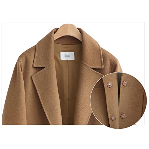Casaco Feminino Elegante De Inverno, Casaco Feminino De Lã, Casacos Longos De Inverno Mangas Comprid