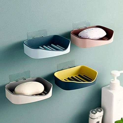Qureza Pack of 2 Soap Case|Leakproof Travel Soap Box Case Holder|Plastic Kitchen Sink Self Draining Soap,Set of 4 (Assorted)
