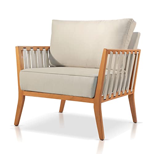 Poltrona Jade Linho Agarb Decor Cor:Linho Bege Claro