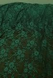 ADFabric, Lace, Floral Vintage Look 4-Way Stretch lace 58' Wide, Sold by Yard in Continuous Yards. (Hunter Green)