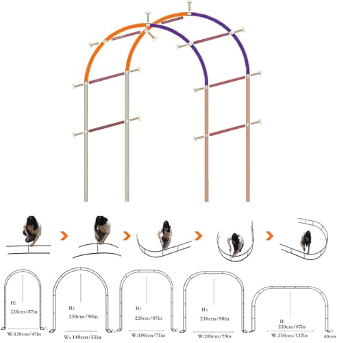 Arche de jardin robuste en acier galvanisé de haute résistance extérieure